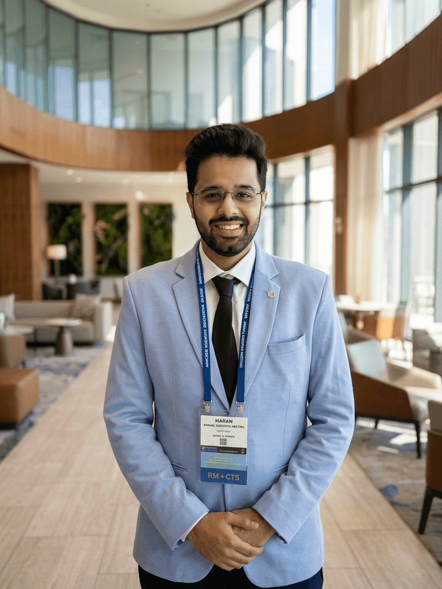 Dr. Varad Saptarshi at an international annual scientific meeting.