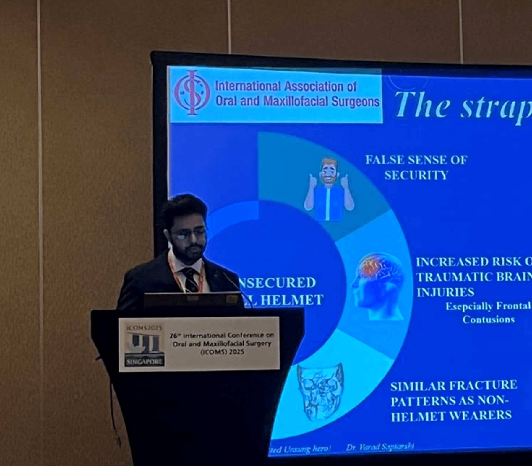 Dr. Varad Saptarshi presenting virtual surgical planning work